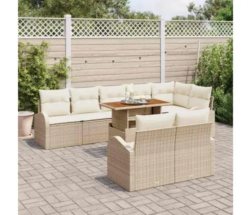 Aia Diivanikomplekt Padjaga 9 Pcs Beež Ja Kreemjas