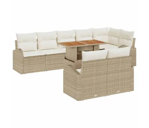 Aia Diivanikomplekt Padjaga 9 Pcs Beež Ja Kreemjas