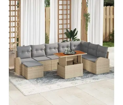 Aia Diivanikomplekt Padjaga 9 Pcs Beež Ja Helehall