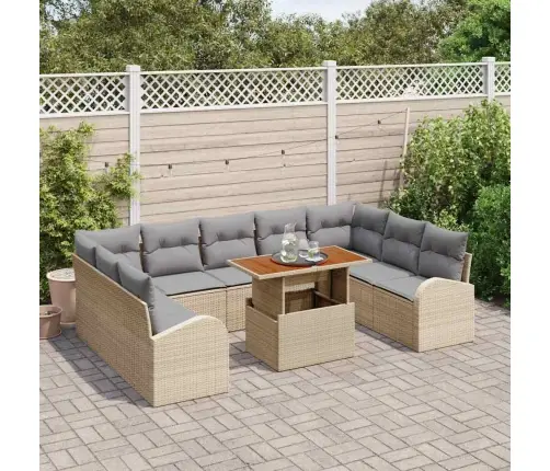 Aia Diivanikomplekt Padjaga 10 Pcs Beež Ja Helehall