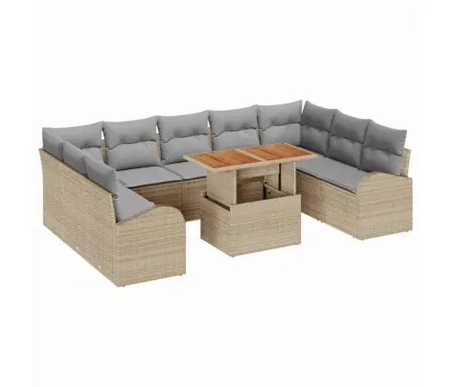 Aia Diivanikomplekt Padjaga 10 Pcs Beež Ja Helehall