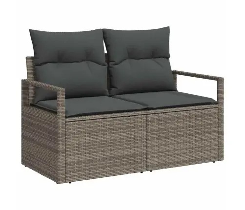 Sodo Sofų Rinkinys Su Pagalve 6 Pcs Pilka