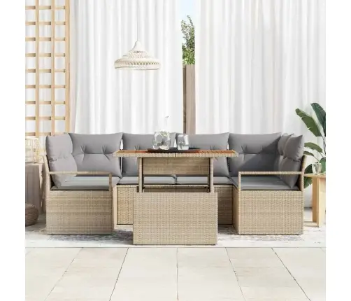 Aia Diivanikomplekt Padjaga 7 Pcs Beež Ja Helehall