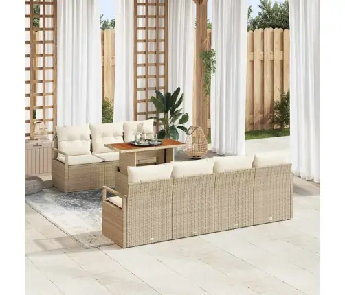 Dārza Dīvānu Komplekts Ar Spilvenu 8 Pcs Bēšs Un Krēms Vidējs Vidaxl Dārza Dīvānu Komplekts Ar Spilvenu 8 Pcs Bēšs Un Krēms Vidējs Vidaxl