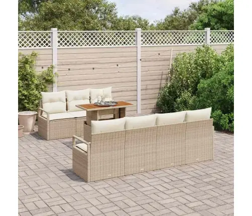 Dārza Dīvānu Komplekts Ar Spilvenu 8 Pcs Bēšs Un Krēms Vidējs Vidaxl Dārza Dīvānu Komplekts Ar Spilvenu 8 Pcs Bēšs Un Krēms Vidējs Vidaxl