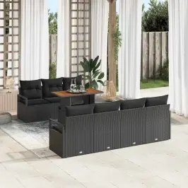 Aia Diivanikomplekt 8 Pcs Must Ja Pruun 100 X 55 X 73 Cm