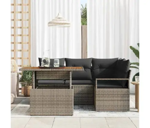 Sodo Valgomojo Komplektas 5 Pcs Pilka Ir Ruda 100 X 55 X 73 Cm Sodo Valgomojo Komplektas 5 Pcs Pilka Ir Ruda 100 X 55 X 73 Cm