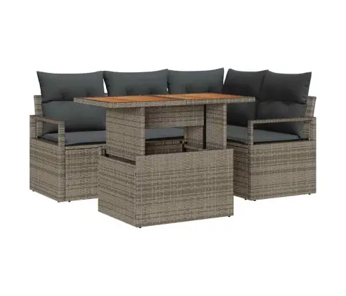 Sodo Valgomojo Komplektas 5 Pcs Pilka Ir Ruda 100 X 55 X 73 Cm Sodo Valgomojo Komplektas 5 Pcs Pilka Ir Ruda 100 X 55 X 73 Cm