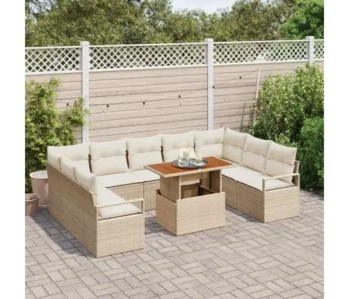 10 Gabalu Dārza Dīvānu Komplekts Ar Spilveniem Bēšā Poliratanā Vidaxl 10 Gabalu Dārza Dīvānu Komplekts Ar Spilveniem Bēšā Poliratanā Vidaxl