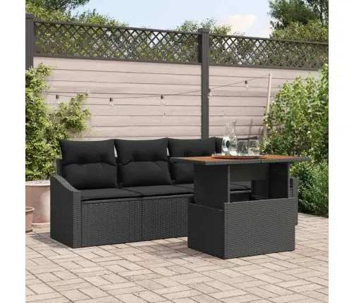 Aia Diivanikomplekt Padjaga 5 Pcs Must Polürooster