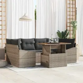Dārza Ēdamgalds Ar Spilvenu Pelēks Un Brūns 100 X 55 X 73 Cm Vidaxl
