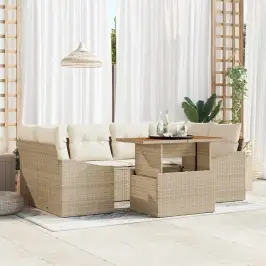 Dārza Ēdamgalds Ar Spilvenu Bēšs Un Krēms 100 X 55 X 73 Cm Vidaxl