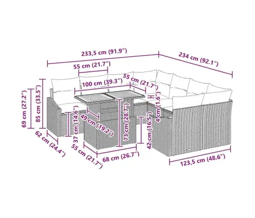 9 Gabalu Dārza Galds Ar Spilveniem – Melns Poliratanā Un Akācijā Vidaxl 9 Gabalu Dārza Galds Ar Spilveniem – Melns Poliratanā Un Akācijā Vidaxl