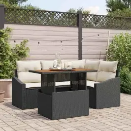 Dārza Ēdamgalds Ar Spilvenu Melns Un Krēmkrāsa 100 X 55 X 73 Cm Vidaxl