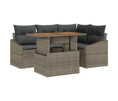 Sodo Valgomojo Komplektas Pilka Ir Ruda 100 X 55 X 73 Cm