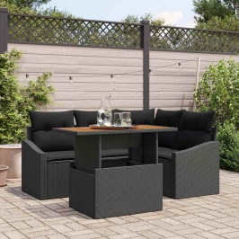 Dārza Ēdamgalds Ar Spilvenu Melns Un Brūns 100 X 55 X 73 Cm Vidaxl