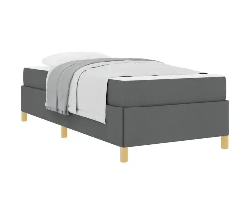 Lovos Rėmas Su Čiužiniu Tamsiai Pilka 90 X 200 Cm Audinys