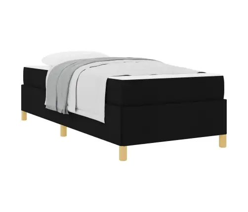 Voodi Raam Madratsiga Must 90 X 200 Cm Kangas