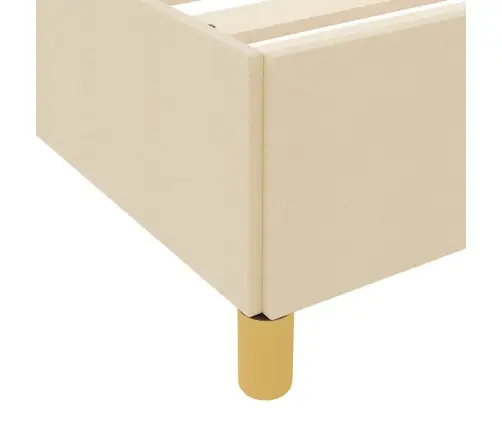 Kastītes Atsperu Gulta Melna, Brūna Un Balta 90 X 200 Cm Audums Vidaxl