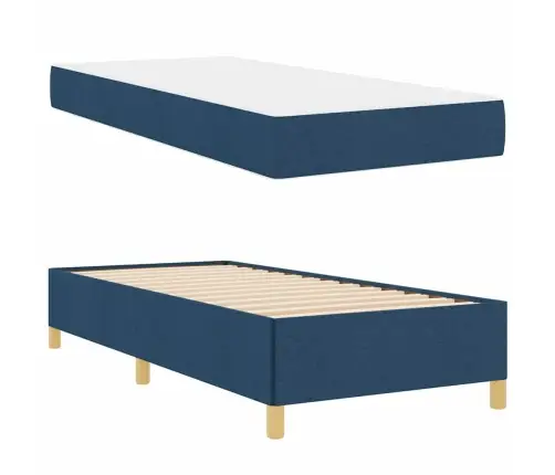 Lovos Rėmas Su Čiužiniu Mėlyna 90 X 200 Cm Audinys