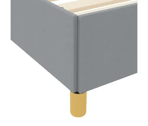 Voodi Raam Madratsiga Helehall 100 X 200 Cm Kangas