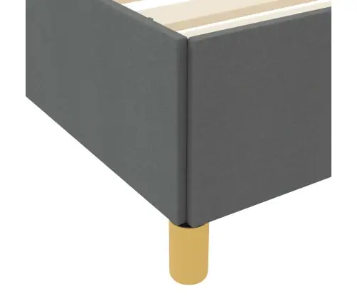 Kastītes Atsperu Gulta Cits Tumši Pelēka 100 X 200 Cm Audums Vidaxl