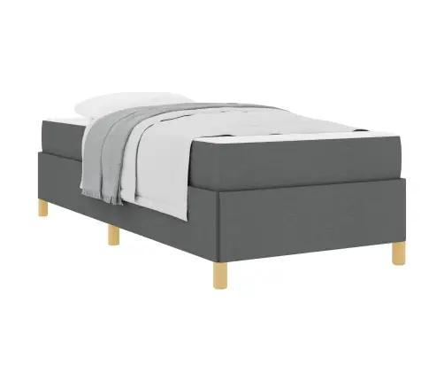 Lovos Rėmas Su Čiužiniu Tamsiai Pilka 100 X 200 Cm Audinys