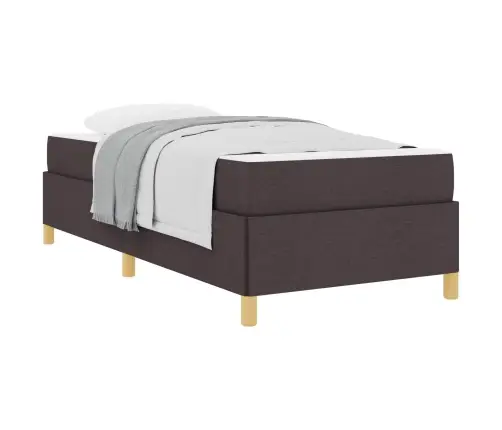 Lovos Rėmas Su Čiužiniu Tamsiai Rudas 100 X 200 Cm Audinys