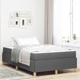 Lovos Rėmas Su Čiužiniu Tamsiai Pilka 120 X 200 Cm Audinys
