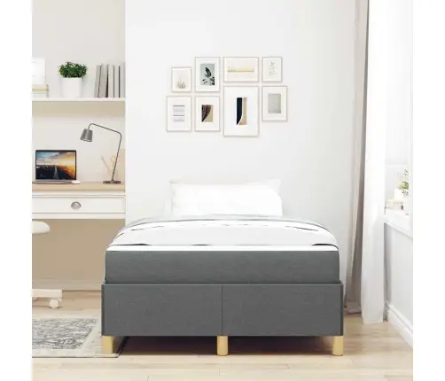 Lovos Rėmas Su Čiužiniu Tamsiai Pilka 120 X 200 Cm Audinys