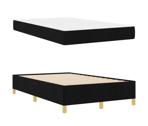 Kastītes Atsperu Gulta Melns Un Balts Un Melns 120 X 200 Cm Vidaxl