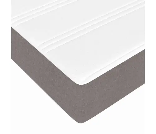 Kastītes Atsperu Gulta Cits Taupe Un Balts 120 X 200 Cm Audums Vidaxl