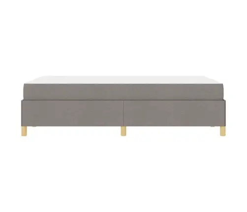 Kastītes Atsperu Gulta Cits Taupe Un Balts 120 X 200 Cm Audums Vidaxl