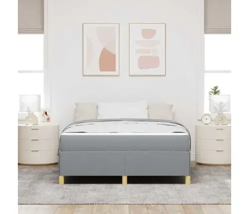 Kastītes Atsperu Gulta Gaiši Pelēka Un Balta Un Gaiši Pelēka Vidaxl