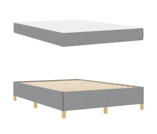 Kastītes Atsperu Gulta Gaiši Pelēka Un Balta Un Gaiši Pelēka Vidaxl