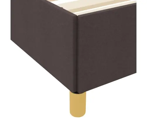 Voodi Raam Madratsiga Tume Pruun 140 X 200 Cm Kangas