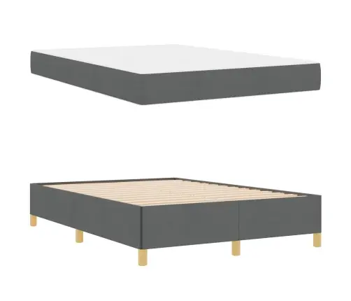 Kastītes Atsperu Gulta Cits Melna, Brūna Un Balta 160 X 200 Cm Vidaxl