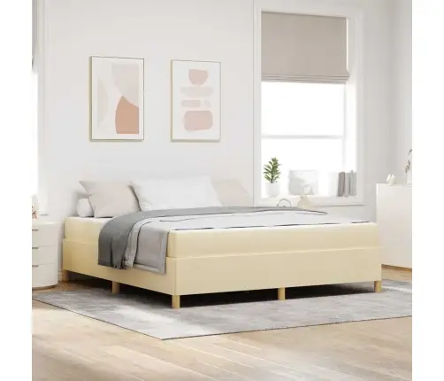 Kiemas Lova Kremas Ir Bežinė Ir Balta 180 X 200 Cm Audinys