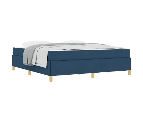 Voodi Raam Madratsiga Sinine 180 X 200 Cm Kangas