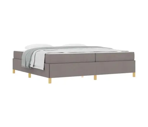 Voodi Raam Madratsiga Pruunikashall 200 X 200 Cm Kangas