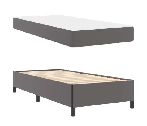 Voodi Raam Madratsiga Hall 80 X 200 Cm Kangas