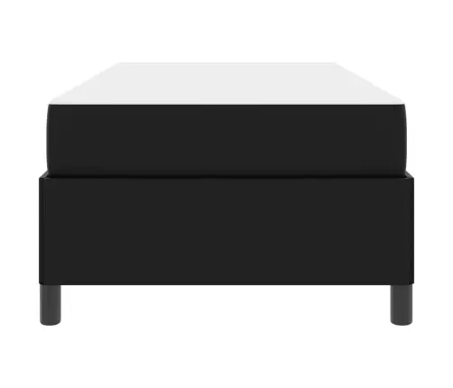 Gultas Rāmis Ar Matraci Melna 90 X 190 Cm Mākslīgā Āda Vidaxl