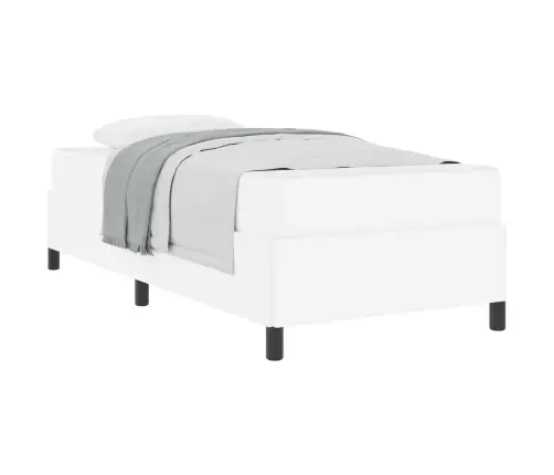 Gultas Rāmis Ar Matraci Balta 90 X 190 Cm Mākslīgā Āda Vidaxl