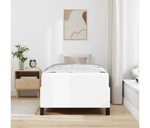 Lovos Rėmas Su Čiužiniu Balta 90 X 200 Cm Audinys