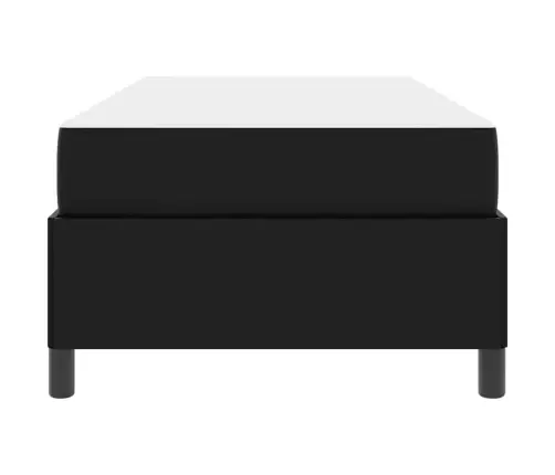 Gultas Rāmis Ar Matraci Melna 100 X 200 Cm Mākslīgā Āda Vidaxl