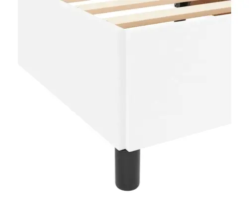 Gultas Rāmis Ar Matraci Balta 120 X 190 Cm Mākslīgā Āda Vidaxl