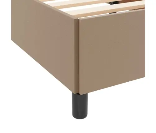 Gultas Rāmis Ar Matraci Kapučīno 120 X 190 Cm Mākslīgā Āda Vidaxl