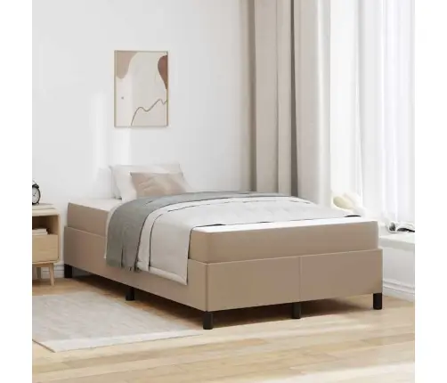 Gultas Rāmis Ar Matraci Kapučīno 120 X 190 Cm Mākslīgā Āda Vidaxl