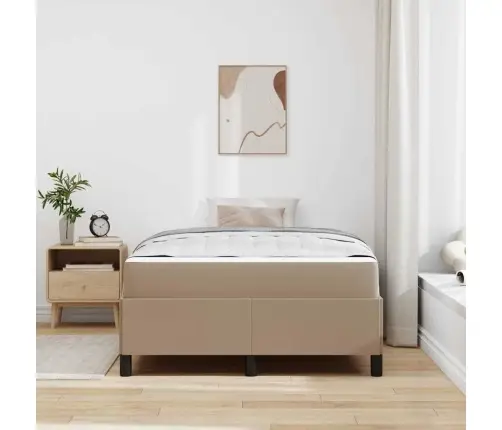 Gultas Rāmis Ar Matraci Kapučīno 120 X 190 Cm Mākslīgā Āda Vidaxl