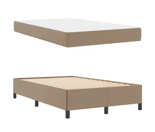 Gultas Rāmis Ar Matraci Kapučīno 120 X 190 Cm Mākslīgā Āda Vidaxl